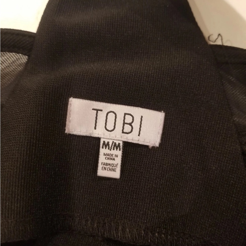 TOBI Elegant Black Sheer Halter Dress Midi Dress Size M NWOT - Picture 4 of 9